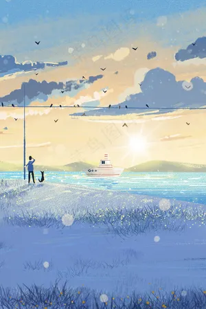 海边等待天空治愈系小清新