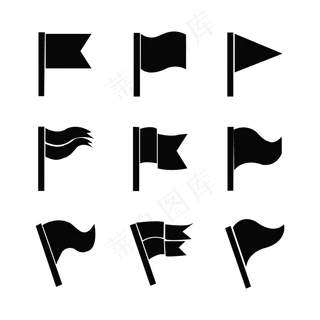 9个矢量元素旗帜 9个矢量元素旗帜