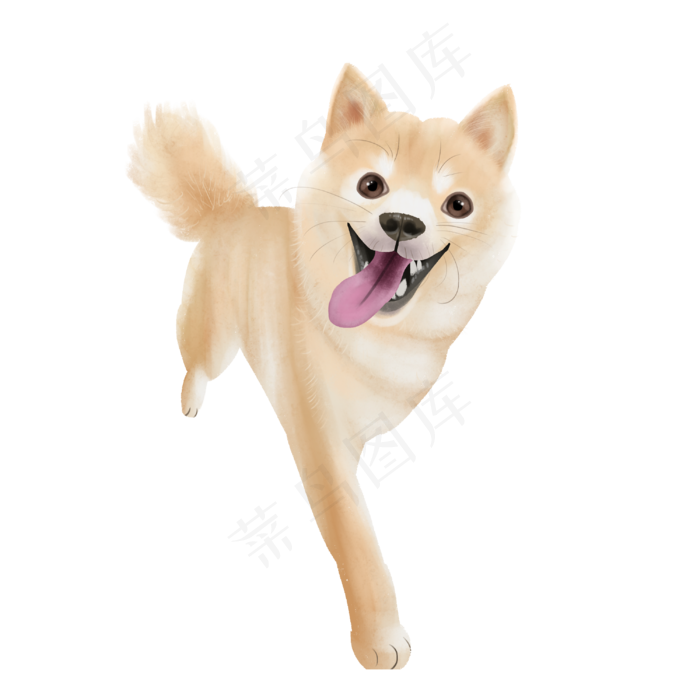 可爱宠物犬呆萌伴侣,免抠元素(3000*3000px 300 dpi )psd模版下载