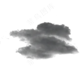 乌云漂浮水墨天空,免抠元素