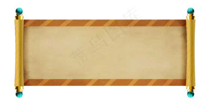 复古做旧卷轴素材,免抠元素(4000X2000(DPI:72))psd模版下载