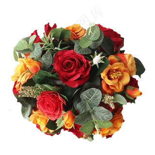 红色系花团花束