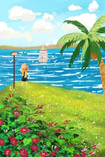 海洋风景小清新风格 海洋风景小清新风格