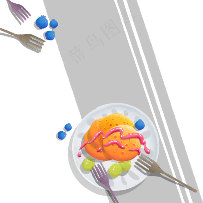 下午茶装饰餐桌食物饼干蔬果早午,免抠元素