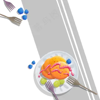 下午茶装饰餐桌食物饼干蔬果早午,免抠元素