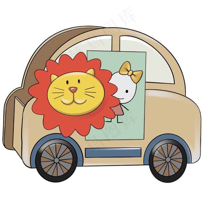 六一儿童节可爱的小汽车玩具(3000X3000(DPI:132))psd模版下载