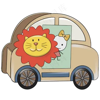 六一儿童节可爱的小汽车玩具