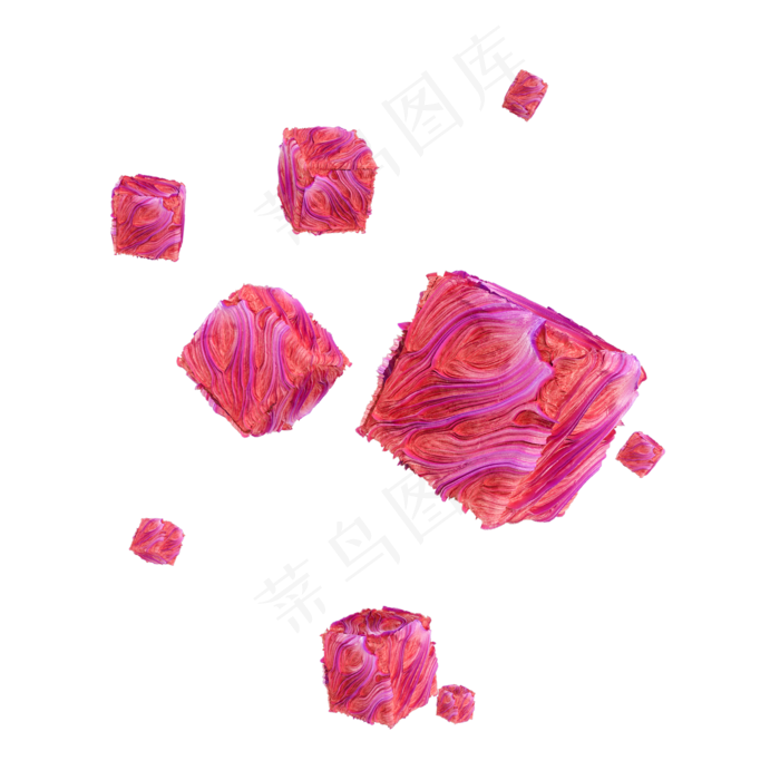 电商漂浮立方体,免抠元素(2000*2000px 300 dpi )