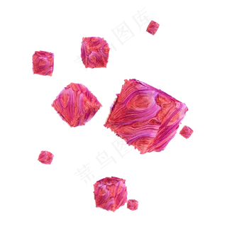 电商漂浮立方体,免抠元素