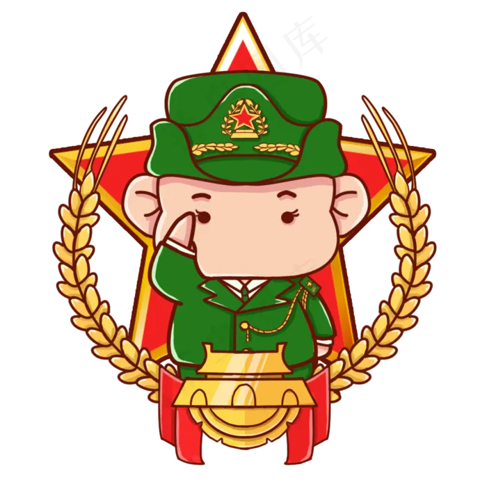 建军节军人解放军,免抠元素
