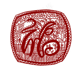 窗花剪纸2020新年,免抠元素