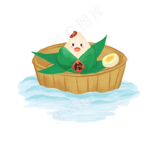 水上粽子蒸笼素材