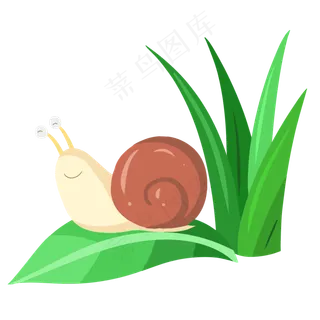 节气小满爬行蜗牛