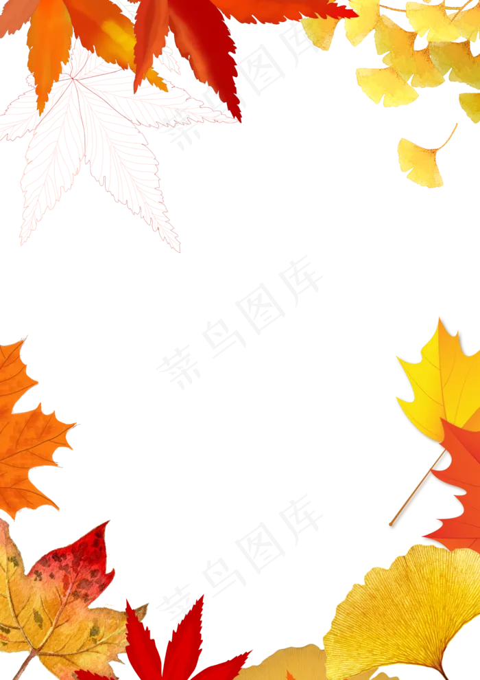 秋叶组合边框(2480X3508(DPI:300))psd模版下载