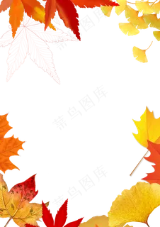 秋叶组合边框