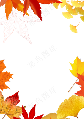 秋叶组合边框