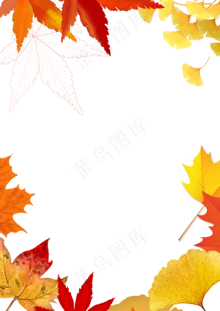 秋叶组合边框