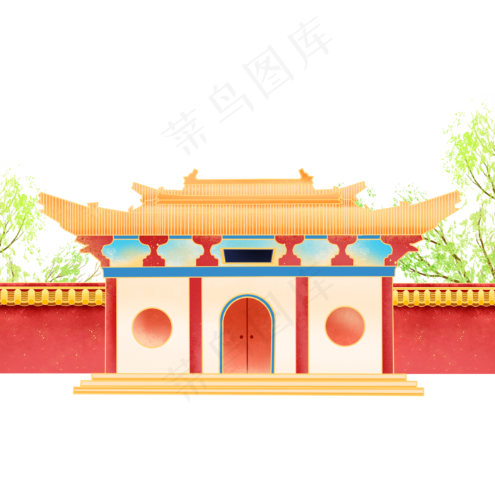 中国风寺庙建筑(2000X2000(DPI:96))psd模版下载