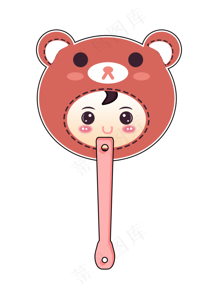 卡通扇子png素材(2000X2662(DPI:300))psd模版下载