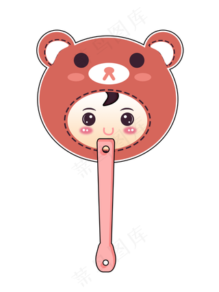 卡通扇子png素材