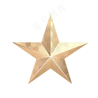 金属质感纹理五角星 金属质感纹理五角星