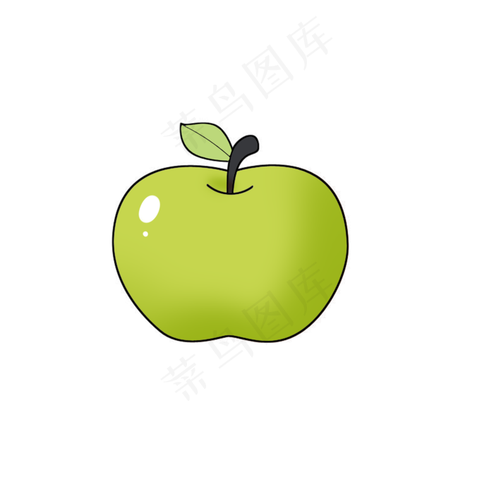 水果类装饰图案大青苹果