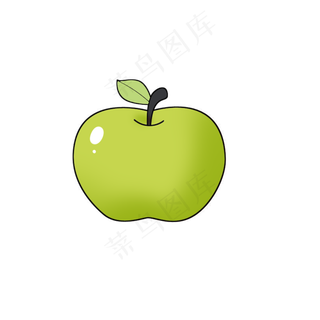 水果类装饰图案大青苹果