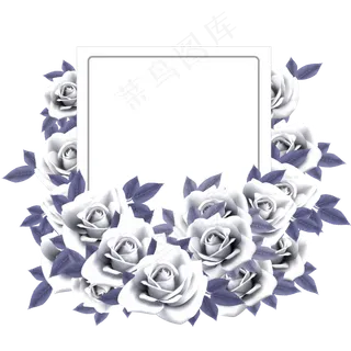 玫瑰与信函png素材