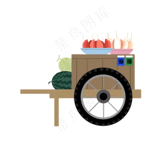 夏季夜市路边小摊消暑水果