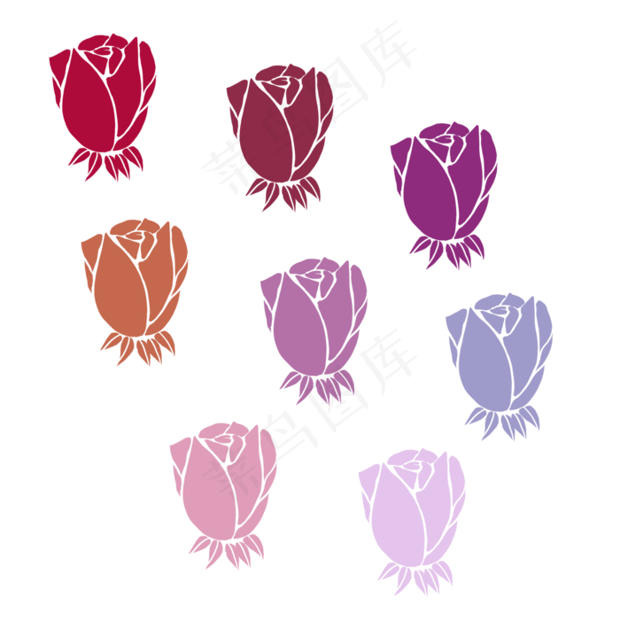 玫瑰花朵枯萎(2000*2000px 300 dpi )psd模版下载