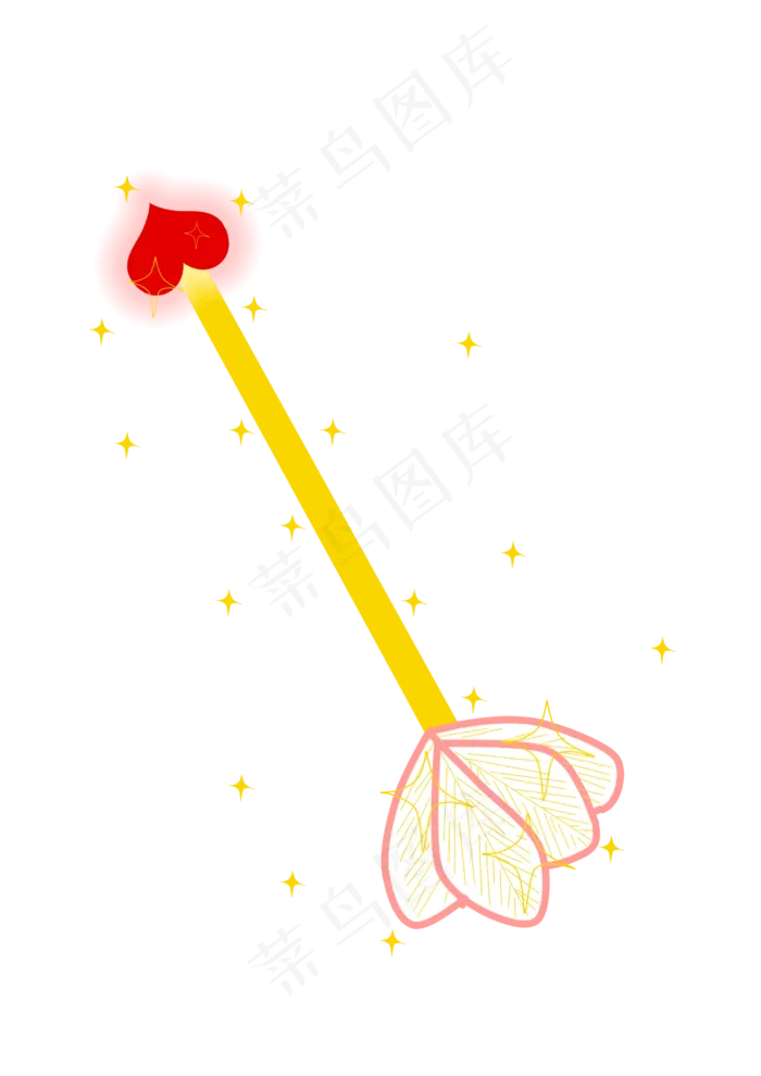 情人节爱神丘比特之箭PNG,免抠元素