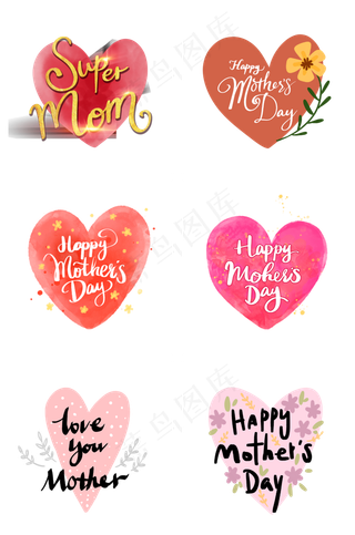 母亲节各种英文字和爱心组图PN