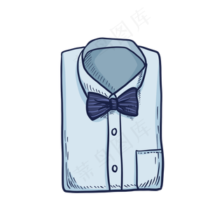 父亲节蓝色衬衫礼物PNG免抠素材