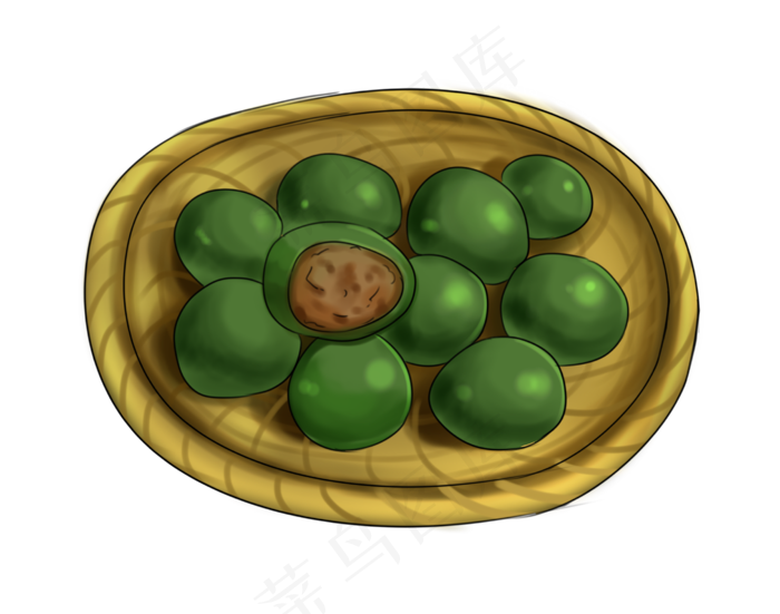 清明节竹篓青团(2795X2200(DPI:300))psd模版下载