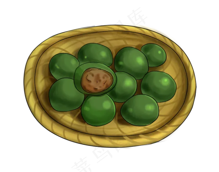 清明节竹篓青团(2795X2200(DPI:300))psd模版下载