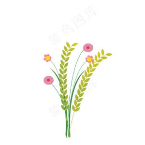 野花束手绘