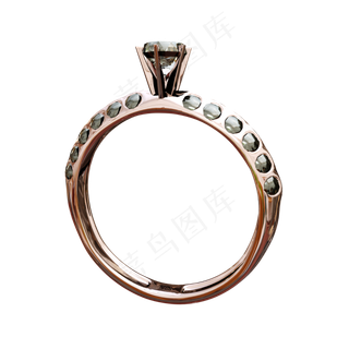 玫瑰金钻石戒指