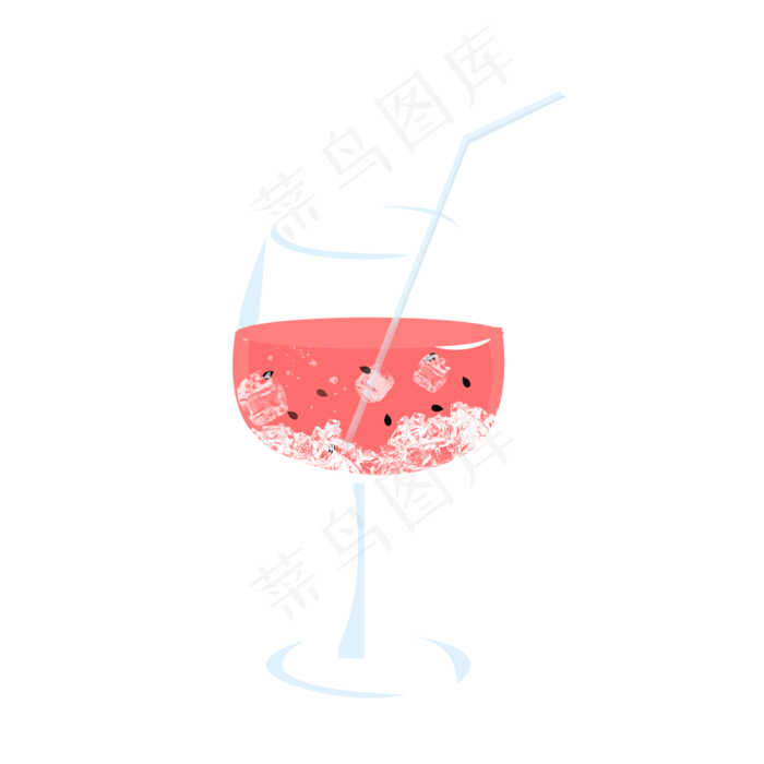 卡通手绘夏至西瓜汁矢量图(2000X2000(DPI:300))psd模版下载