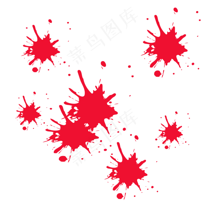 鲜红色血点痕迹(2000*2000px 72 dpi )psd模版下载