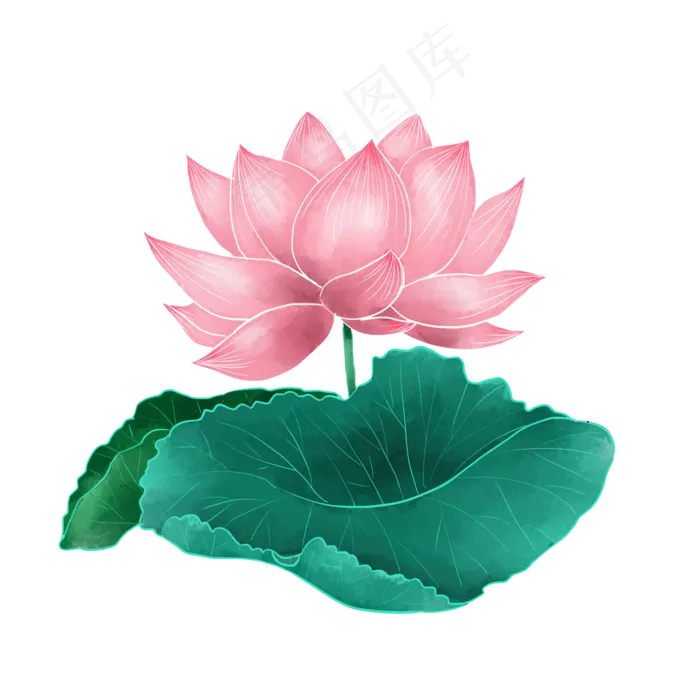 中国风格夏季荷花(2000X2000(DPI:300))psd模版下载