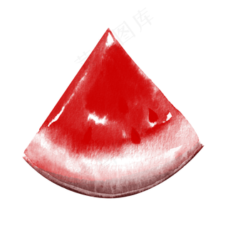 手绘水彩西瓜免抠