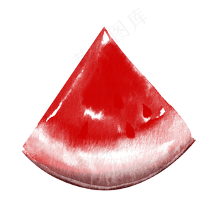 手绘水彩西瓜免抠