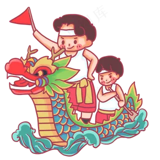 端午划龙舟比赛开心