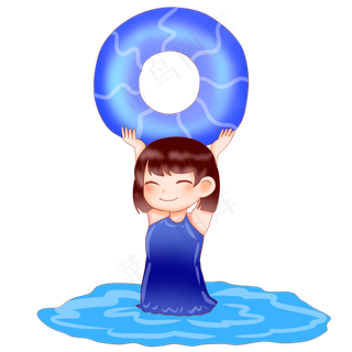 泳池游泳女孩