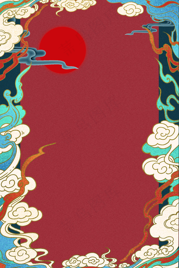 国潮风2020欢度春节背景素材