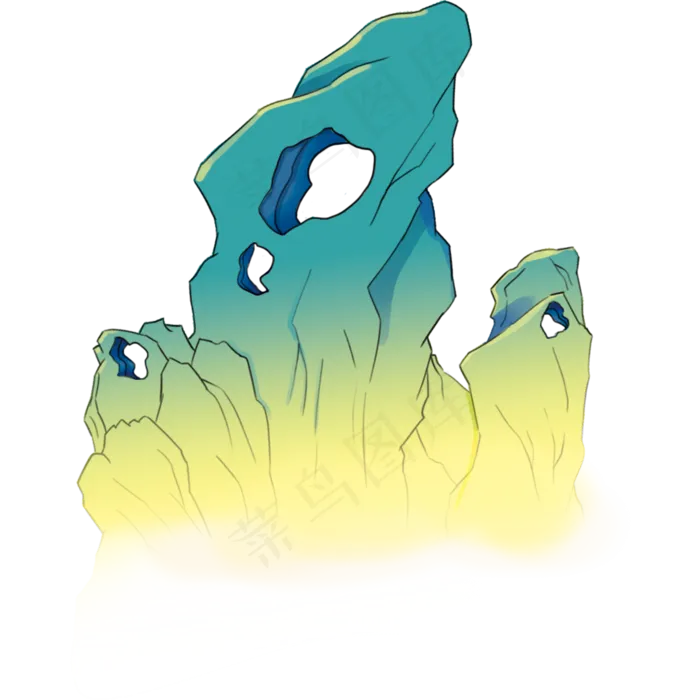 传统古典假山(2000X2000(DPI:300))psd模版下载