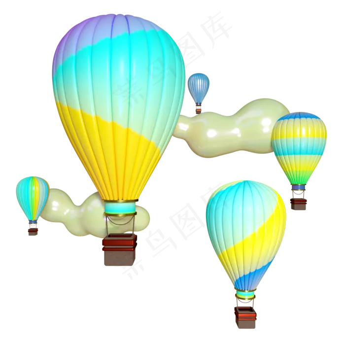 五四青年热气球电商云彩冷色(2000X2000(DPI:72))psd模版下载