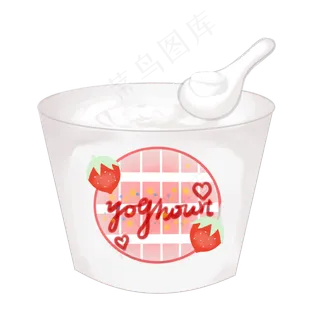 白色草莓酸奶