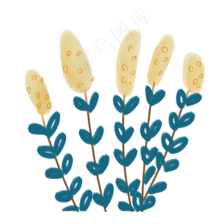 彩色装饰叶子花朵元素