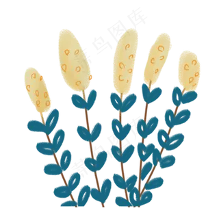 彩色装饰叶子花朵元素